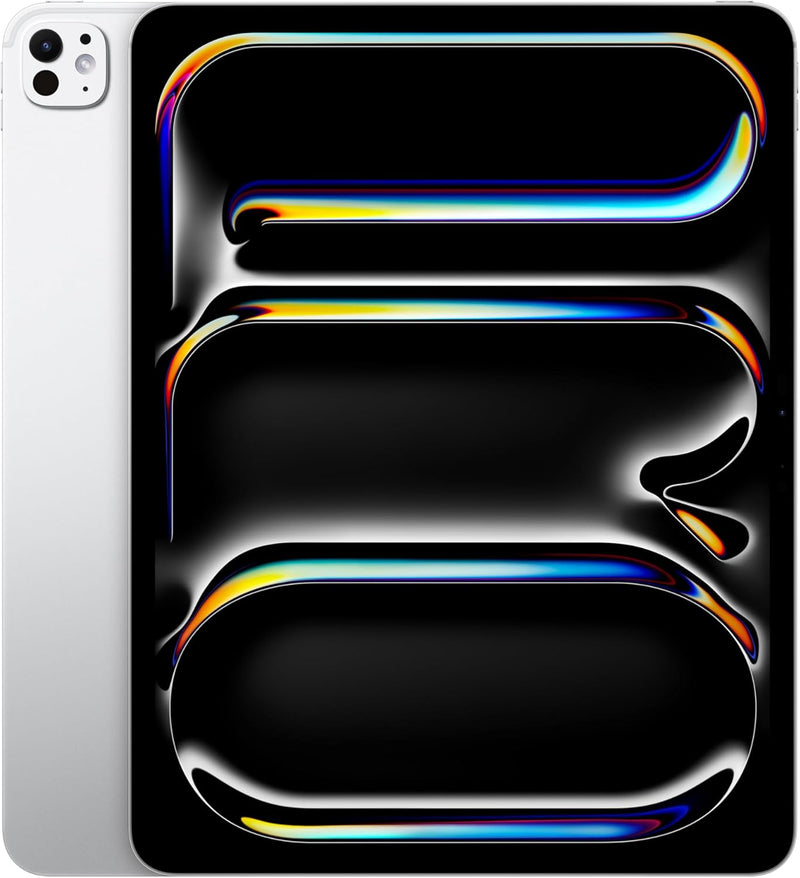 Apple iPad Pro 13-inch (M4): Ultra Retina XDR display, 256GB, Landscape 12MP Front Camera/12MP Back Camera, LiDAR scanner, Wi-Fi 6E, Face ID, All-Day Battery Life, Standard glass - Space Black