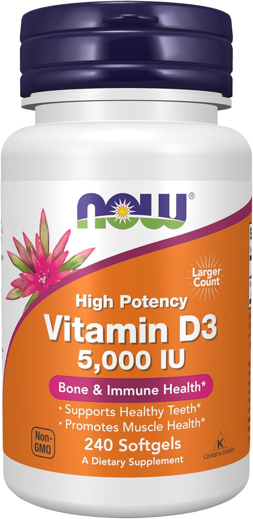 Supplements, Vitamin D-3 5,000 IU, High Potency, Structural Support, 240 Softgels