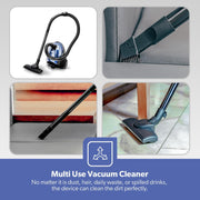 Geepas Vacuum Cleaner GVC2595-Handheld & Stick, 1.5L Dust Bag Capacity, 1400W Powerful Motor Comfortable Handle, Rolling wheels with Easy Parking Nozzle and Dust Full Indicator