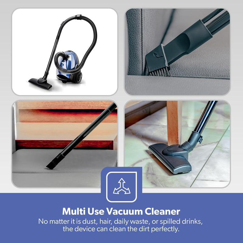 Geepas Vacuum Cleaner GVC2595-Handheld & Stick, 1.5L Dust Bag Capacity, 1400W Powerful Motor Comfortable Handle, Rolling wheels with Easy Parking Nozzle and Dust Full Indicator