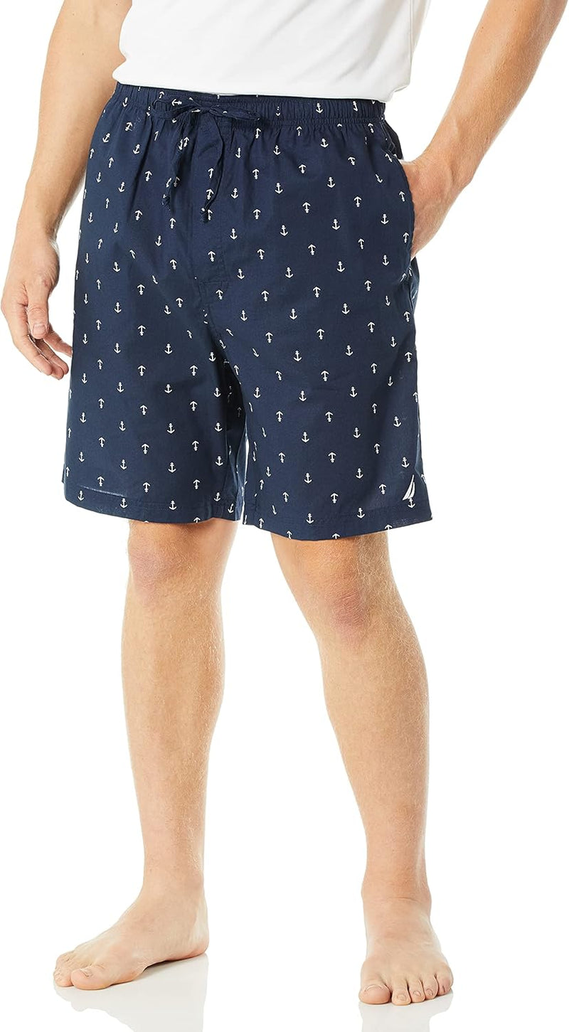 mens Soft Woven 100% Cotton Elastic Waistband Sleep Pajama Short Soft Woven 100% Cotton Elastic Waistband Sleep Pajama Short - True Navy
