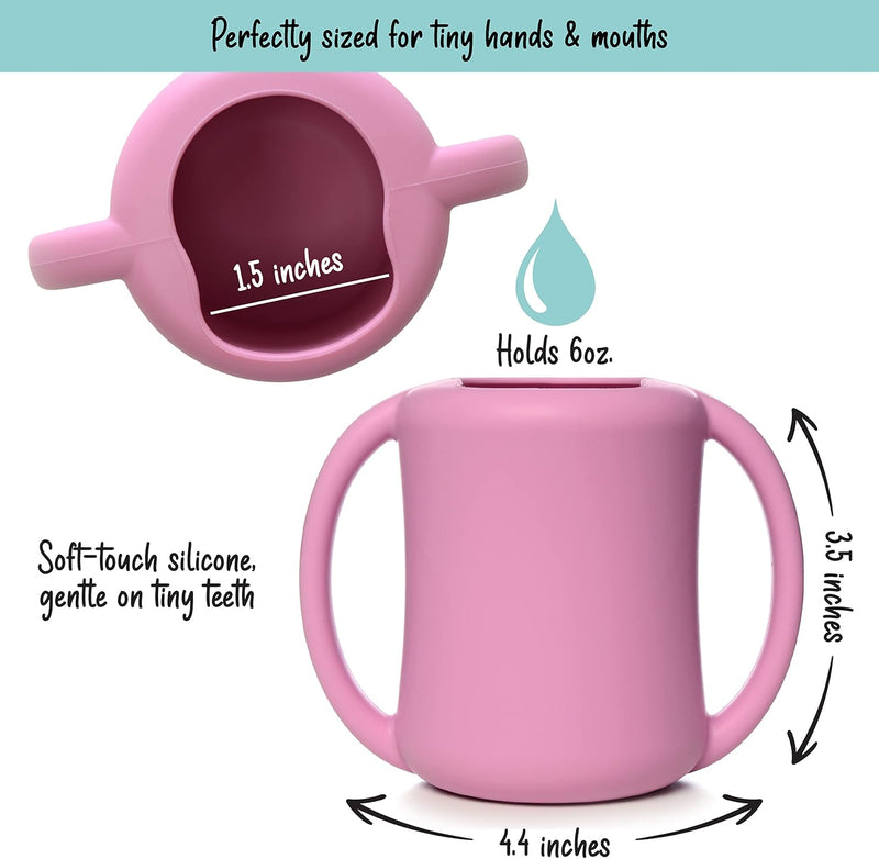 PrimaStella Unbreakable Silicone Baby and Toddler Training Cup (Periwinkle)