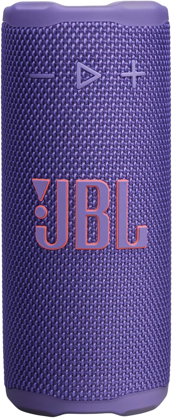 JBL Flip 7 - JBL Pro Sound with AI Sound Boost, up to 16 hours of playtime, multi-speaker connection via Auracast, and waterproof, dustproof, drop-proof design for all adventures Red. - Purple GRIP