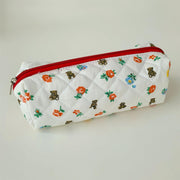 Cute Pencil Case Aesthetic Student Pouch Yellow Bow - Flower Bear