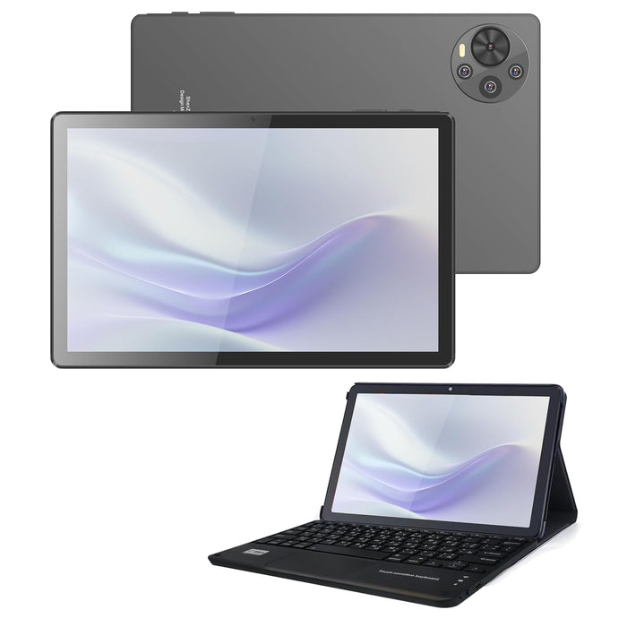 C idea 10.5" Smart Tablet CM10500 Plus, Android 14 Kids Computer Tab with Wiresless Touch-Sensitive Keyboard and Protective Cover, Dual SIM 5G LTE Wifi-Black