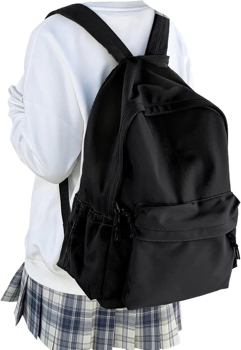WEPOET Middle School Backpack for Teen Girls,Cute College Backpack for Women,High School Bag,Casual Travel Rucksack,Bookbag - A1-black
