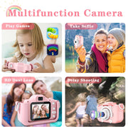 Kids Camera Toys for 6+ Year Old Boys/Girls, Kids Digital Camera for Toddler with 1080P Video, Chritmas Birthday Festival Gifts for Kids, Selfie Camera for Kids,(Pink)
