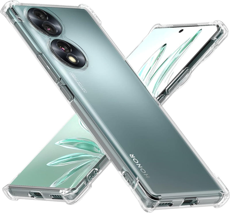 ZEGE Shockproof Back Cover Case for Honor X7b | Raised Bumps for Camera & Screen Protection | Ultra Clear Soft Silicone Back Cover Case for Honor X7b