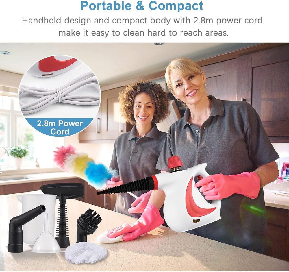 KASTWAVE Handheld Steam Cleaner, High Temperature Pressurized Steam Cleaning Machine for Kitchen Sofa Bathroom Car (A)