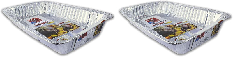 Fun Aluminium Containers with Lids 800Cc (Pack of 10) Leakproof Food Storage Containers, Durable for Meal Prep, Lunch, Takeout & Kitchen Use - 6130 CC (Pack of 2)