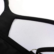 Women High Waisted Wrap Bikini Set Back Tie 2 Piece Swimsuits Low Neck Push Up Bathing Suits Solid Swimwear Print Criss cross Swimming suit Beachwear