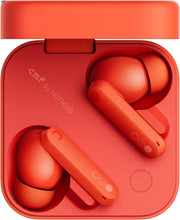 CMF by Nothing Buds Pro 2 Wirelesss earphones with HiFi sound, 50 dB Smart Active Noise Cancellation, 6 HD mics and Spatial Audio, 2025 - Light Grey - Orange