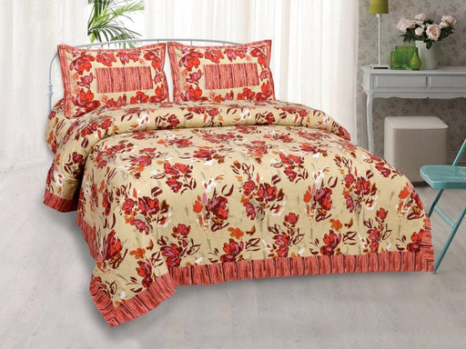 SUFAYA FAB Printed Indian Sanganer Royal Cotton Premium Big Size Bedsheets for Modern Look(100x100) inches with Two Pillow (18x28)