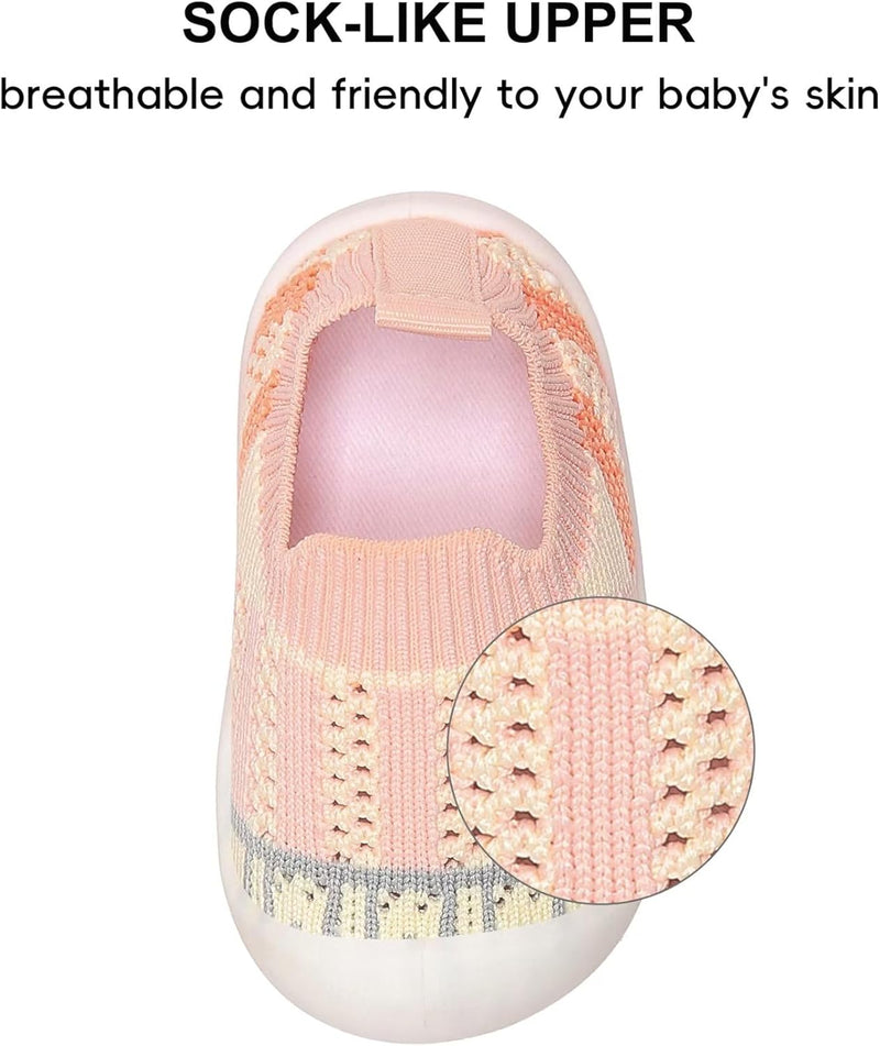 Baby Boy Girl Walking Shoes Non-Slip Toddler Sock Shoes 6 9 12 15 18 24 Months