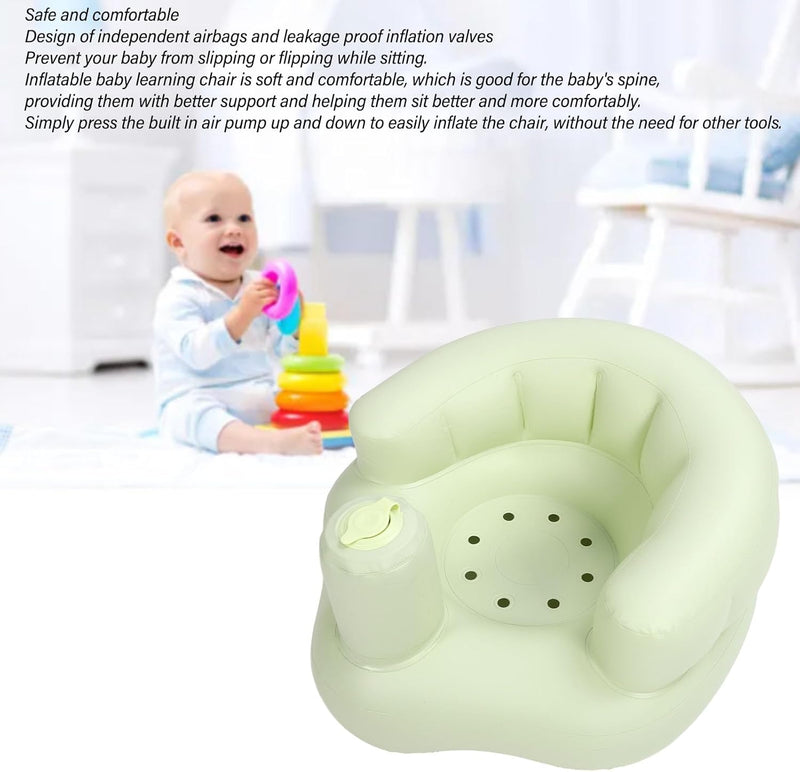 BROLEO Inflatable Baby Seat, Cute Baby Floor Seats for Sitting Up, Baby Inflatable Seat with Air Pump, Infant Support Seat Toddler Chair Baby Shower Chair Floor Seater Gift