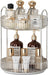 Makeup Organize Rotating,Perfume Organize, 360° Luxury Acrylic Makeup Organizer & Skincare Rack Spinning Lazy Susan 3 Tier,Dressing table to display your perfumes and cosmetics. (White-2)