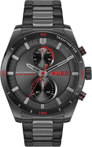 Hugo FAST Men Watch, Analog - BLACK / BLACK