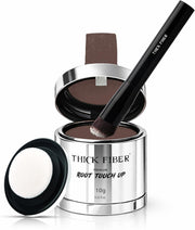 Thick Fiber Root Touch Up Powder Brush Included - Covers Gray Roots, Fine Bristles, and Balds - Sweat & Waterproof for Men and Women (Medium Brown, 0.7 oz (Pack of 1) - medium brown 0.35 Ounce