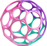 Bright Starts Oball Classic Easy-Grasp Toy - Pink/Purple, Piece of 1 - pink/purple 4.0 inches (H) x 4.0 inches (W) x 4.0 inches (L)