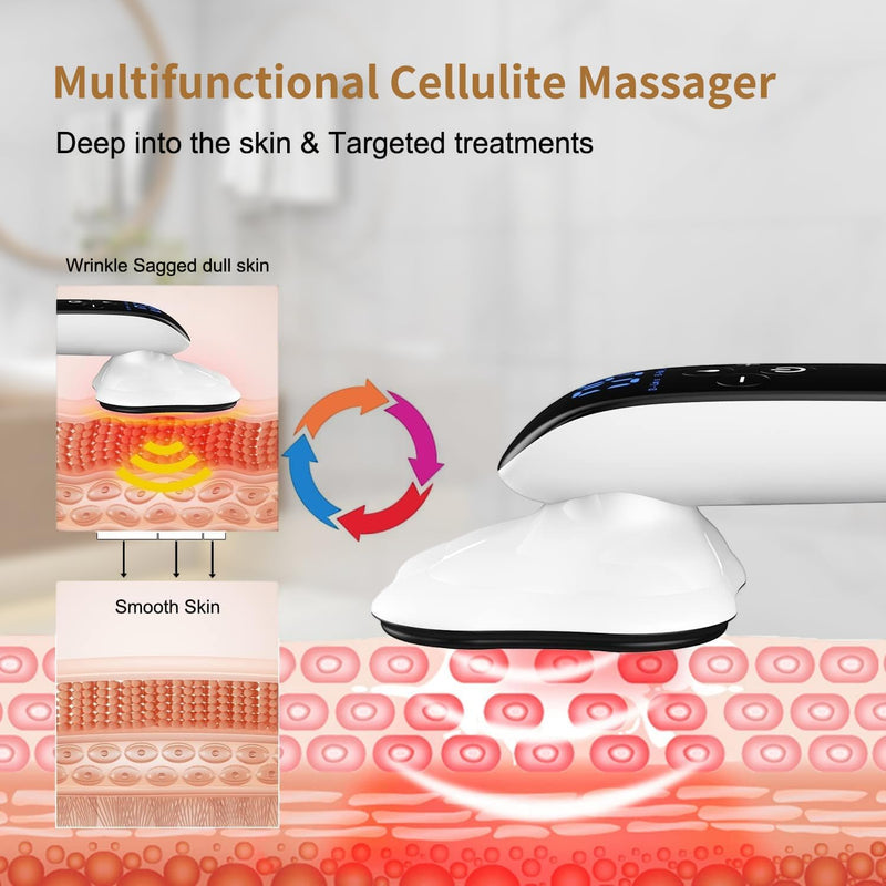 Angju Body Sculpting Machine, Lymphatic Vibration Drainage Massager & Anti Cellulite Massage Tool, Handheld Body Shaping Machine for Belly, Waist, Arm, Leg, Butt Gift for Men & Women