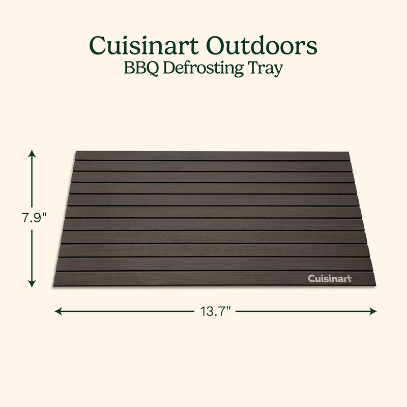 Cuisinart BBQ Defrosting Tray, Conductive Aluminum Rapid Thaw Plate for Frozen Meat, Quick Defrosting Tool that Preserves Natural Flavors, Easy to Clean Kitchen Gadget & Grilling Accessories for Home - Defrosting Tray Tray