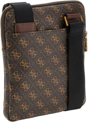 Mens Vezzola Smrt Top Zp - Vezzola Crossbody Flat Handbag - Brown/Ochre