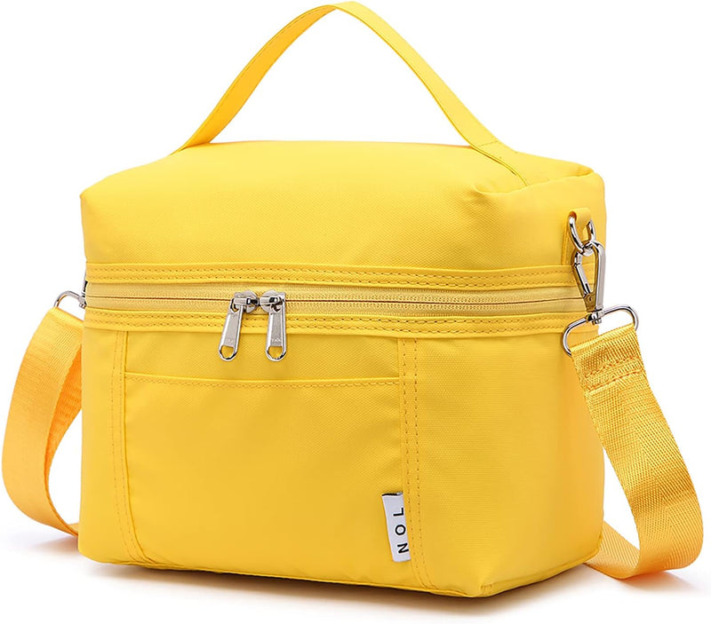 Insulated Lunch Bags for Women Cooler Bag Lightweight Nylon Waterproof Lunch Box For Work - Small jaune