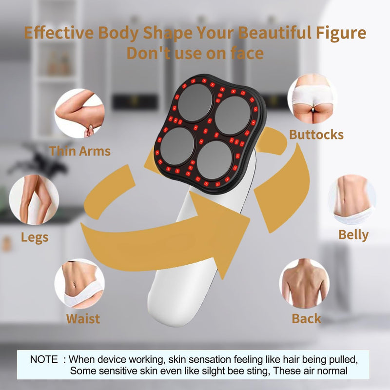Angju Body Sculpting Machine, Lymphatic Vibration Drainage Massager & Anti Cellulite Massage Tool, Handheld Body Shaping Machine for Belly, Waist, Arm, Leg, Butt Gift for Men & Women
