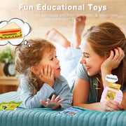 Cavebit Audible Talking Flash Cards for Toddlers 2-4 Years, 112 Cards 224 Words Educational Toys for 2 3 4 5 6 Year Old Boys Girls, Sight Words Kindergarten (Pink)
