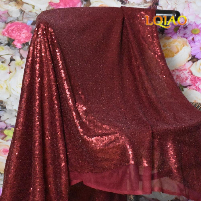 LQIAO 2 Panels Light Gold Sequin Backdrop Glitter Fabric for Wedding Birthday Parties Shimmer Wall-2x8ft