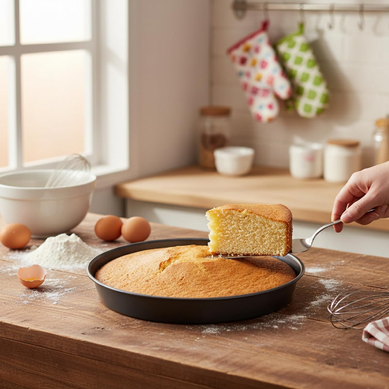 Non-Stick Round Cake Pan 24cm with Lock Baking Pan Leakproof Oven Bakeware for Cakes, Cheesecakes & Desserts