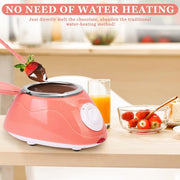 ALMEKAQUZ Electric Melting Chocolate Pot, Mini Fondue Fountain Pot Kit Gift Set, Chocolate Melting with DIY Mold and Accessories for Candy Chocolate Milk Cheese Candy