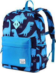 Kids School Backpack Rucksack for Boys Girls Children's Toddler Backpack Kindergarten Book Bag with Chest Buckle - Dark Blue Dinosaur-21 Medium