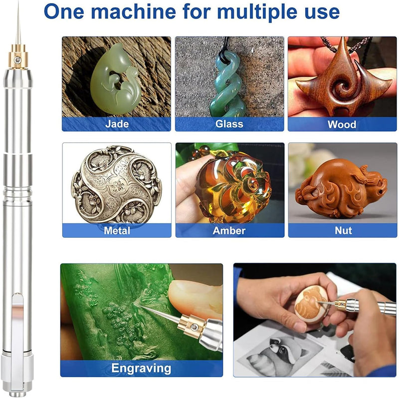 High-Speed Cordless Engraving Pen - Rechargeable, Precision Carving Tool for Metal, Wood, Glass & More, 35000 RPM