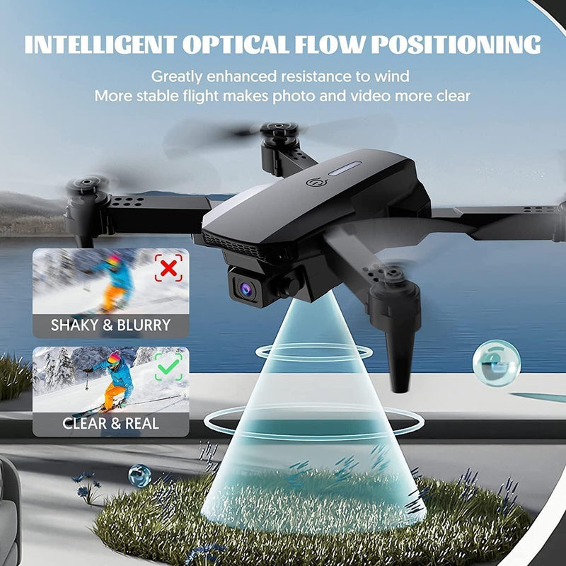 LIMOS Mini Drone with Camera 1080p HD Foldable Drone for Kids Adults with Carrying Case Battery 90 Adjustable Lens Altitude Hold One Key Takeoff 360 Flip Toy Gift