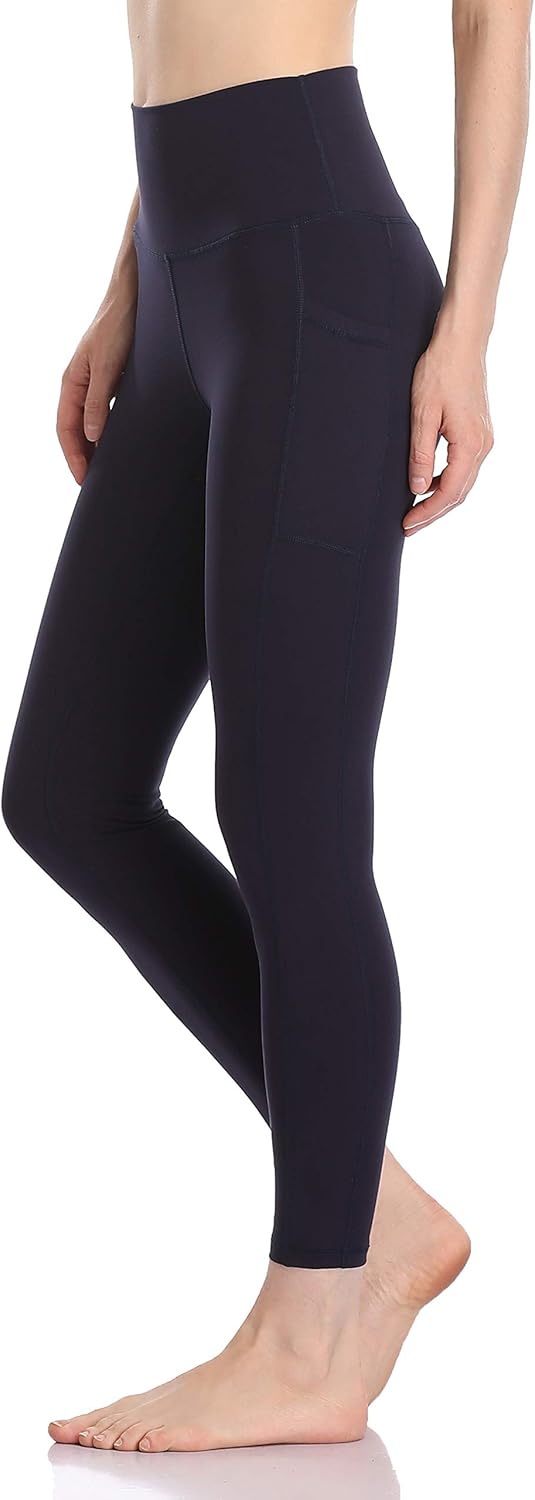 Colorfulkoala Women's High Waisted Tummy Control Workout Leggings 7/8 Length Yoga Pants with Pockets