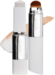 BLANC Cover Cream Stick V - Korean Color-Changing Foundation with Detachable Brush - Full to Medium Coverage Base Makeup (201 Fair, 0.45 oz) - NATURAL