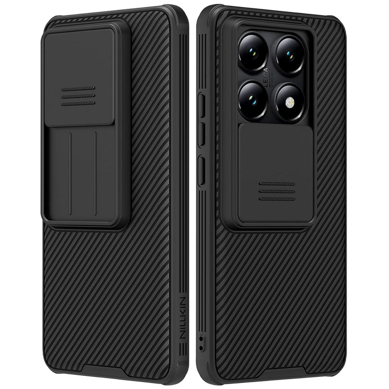 For Xiaomi 14T Case, Camera Lens Protection Slide Cover, TPU+PC Shockproof Bumper Back Cover, Anti-Fingerprint Mobile Phone Case, Slim Fit Protective Casing