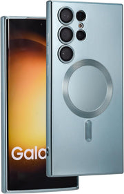 Magnetic for Samsung Galaxy S23 Ultra Case,Soft Silicone Samsung S23 Ultra Phone Case with Camera Protection,Anti-Fingerprint Samsung Galaxy S23 Ultra Case Compatible with MagSafe, Red - S22 Ultra blue