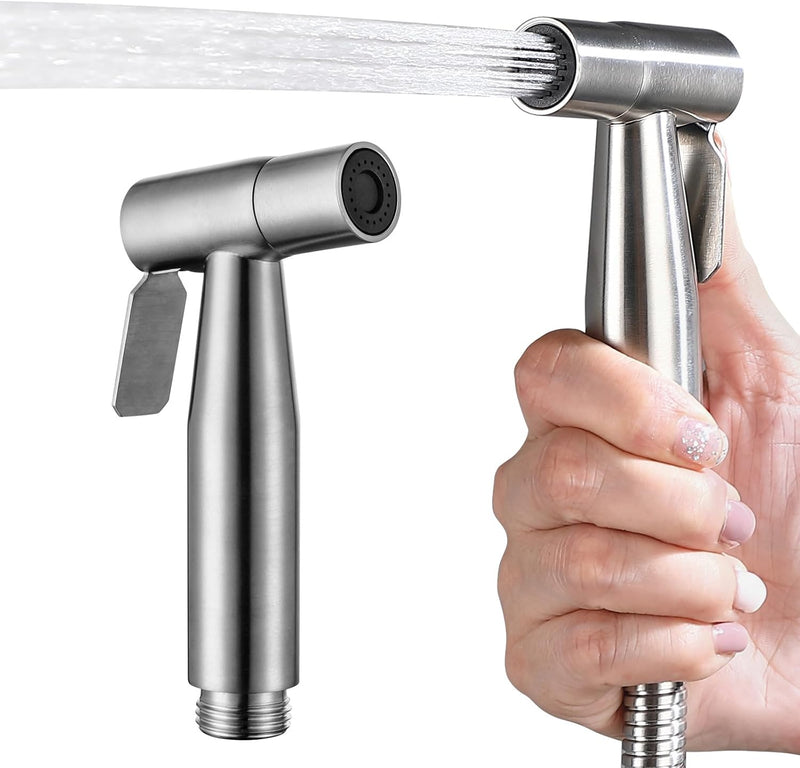 BARROCK All Metal Stainless Steel Hand Held Bidet Sprayer for Toilet, High Pressure Sprayer Head Brushed Gold