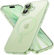 JETech Magnetic Case for iPhone 17 6.3-Inch Compatible with MagSafe, Shockproof Phone Bumper Cover, Anti-Scratch Clear Back (Clear) - Sage