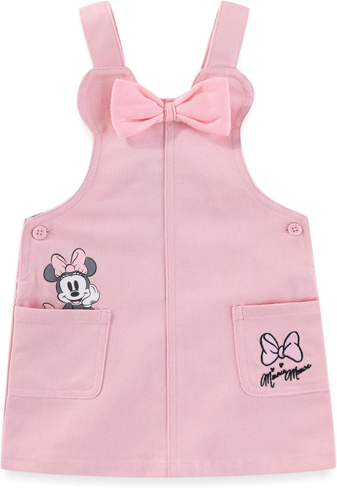 Disney Minnie Mouse Baby Girls Twill Jumper Dress and Jersey Top for Infants