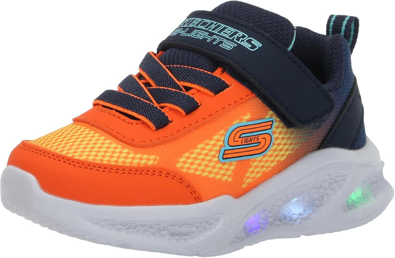 SKECHERS METEOR-LIGHTS boys Shoes - NAVY ORANGE