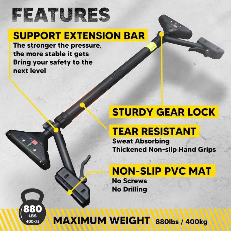 E-Jet Pull Up Bar/Chin up bar Upper Body Workout Bar, Super load-bearing: Dual Security Locking, Two-way Support Fitness Strength Training Equipment