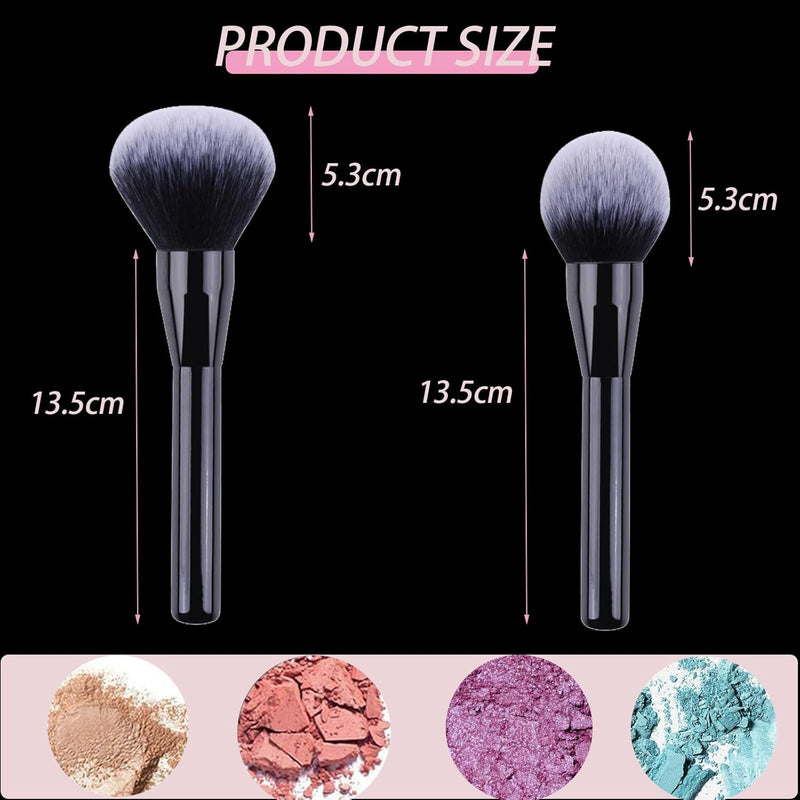 QUEENADA 2Pcs Powder Makeup Brush - Super Large Soft Loose Mineral Foundation Brush, Bronzer Beauty Brush