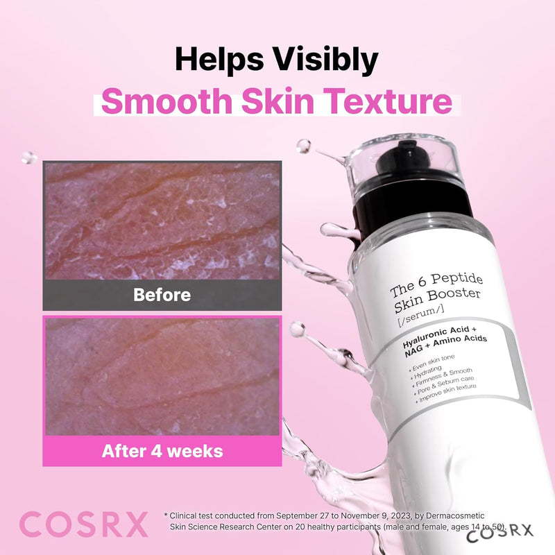 6 x Peptide Collagen Booster Toner Serum 150 ml / 5.07 Fl.Oz, Skin Renewal Boosting Facial Essence, Niacinamide & Hyaluronic Acid for All Skin Types, Korean Skincare, Paraben Free - 150 ml (1er Pack)
