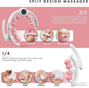 LIFE HACKS Manual Cellulite Massager Roller for Legs, Thighs & Arms Detachable Handheld Body Massage Tool for Lymphatic Drainage, Skin Firming & Smoother Appearance