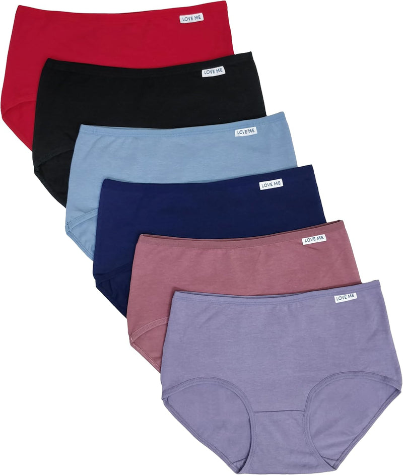 Premium Cotton Four-way stretch Panties - MULTIPACK - Regular and Plus Sizes - Classic Briefs for Women