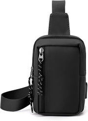 Unisex Adult No small sling bag - B-black