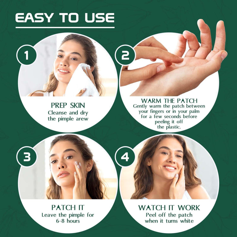 Aroura Premium | Deep Blemish Microdart Patches | Target Early-Stage & Deep Pimples | Infused with Salicylic Acid, Tea Tree Oil, Niacinamide, Cica & Hyaluronic Acid | 9 Precision acne Patches